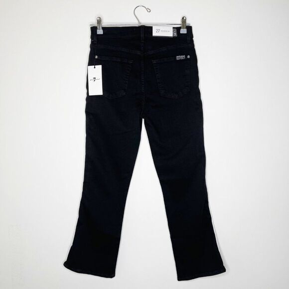 7 FOR ALL MANKIND Black High Waist Slim Kick Jeans  - Picture 4 of 9